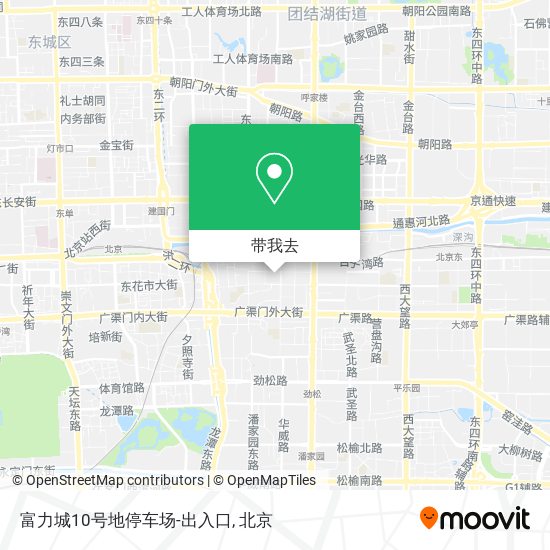 富力城10号地停车场-出入口地图