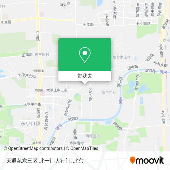 天通苑东三区-北一门人行门地图