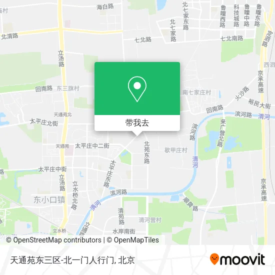 天通苑东三区-北一门人行门地图
