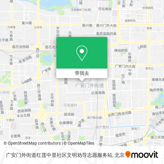 广安门外街道红莲中里社区文明劝导志愿服务站地图