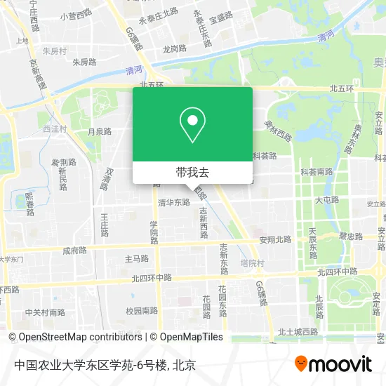 中国农业大学东区学苑-6号楼地图