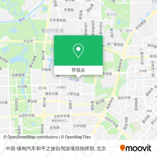 中国·缅甸汽车和平之旅自驾游项目指挥部地图