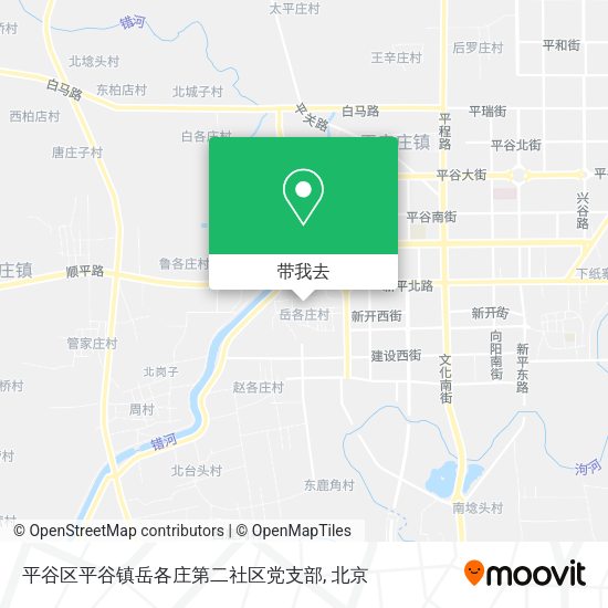 平谷区平谷镇岳各庄第二社区党支部地图