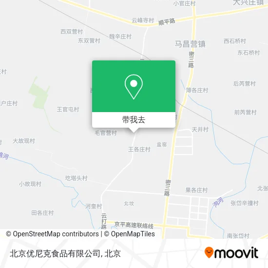 北京优尼克食品有限公司地图