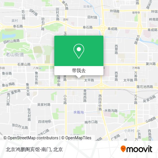 北京鸿鹏阁宾馆-南门地图