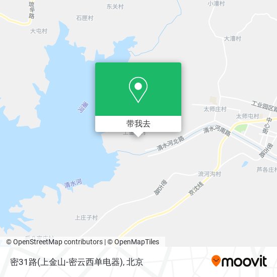 密31路(上金山-密云西单电器)地图