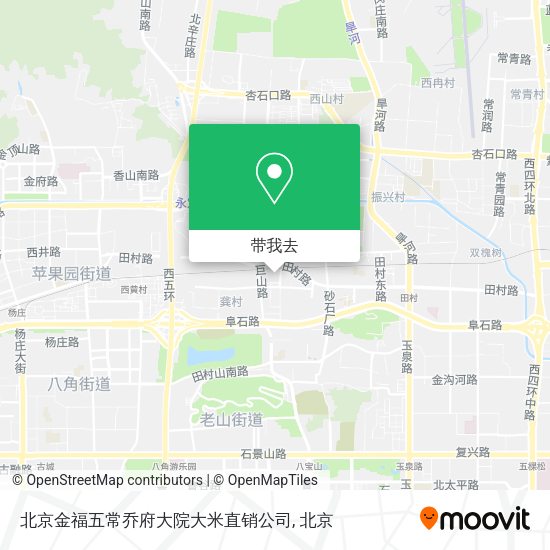 北京金福五常乔府大院大米直销公司地图