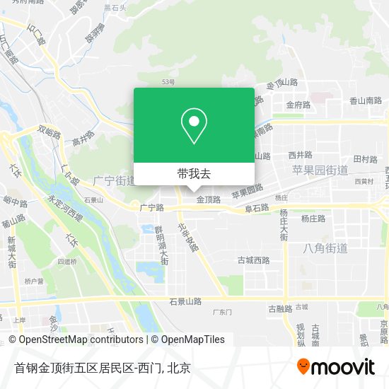 首钢金顶街五区居民区-西门地图