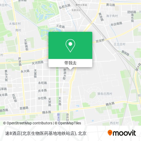 速8酒店(北京生物医药基地地铁站店)地图