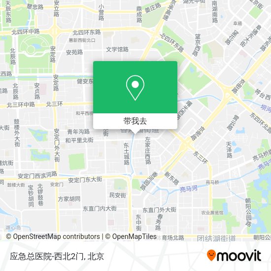 应急总医院-西北2门地图