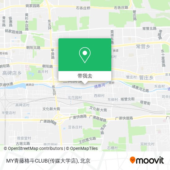 MY青藤格斗CLUB(传媒大学店)地图