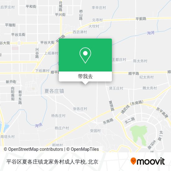 平谷区夏各庄镇龙家务村成人学校地图