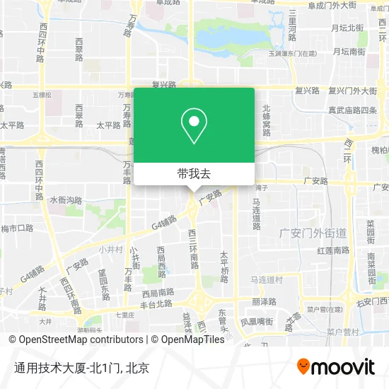 通用技术大厦-北1门地图