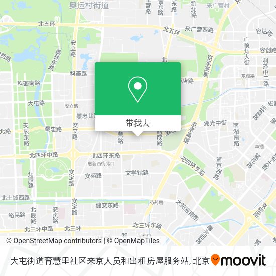 大屯街道育慧里社区来京人员和出租房屋服务站地图