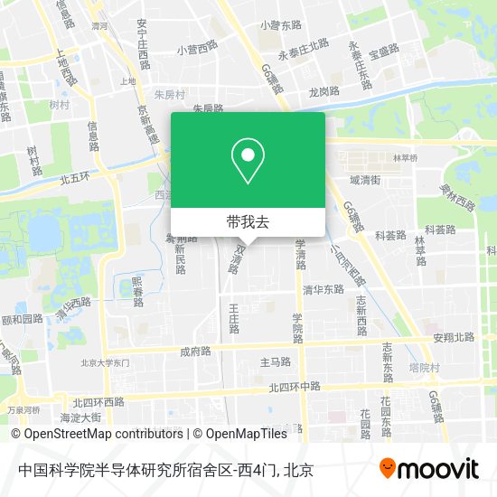 中国科学院半导体研究所宿舍区-西4门地图