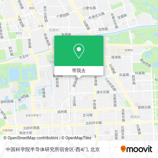 中国科学院半导体研究所宿舍区-西4门地图