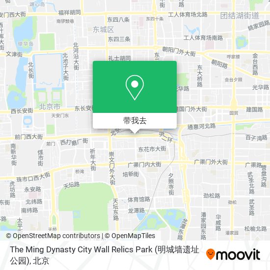 The Ming Dynasty City Wall Relics Park (明城墙遗址公园)地图