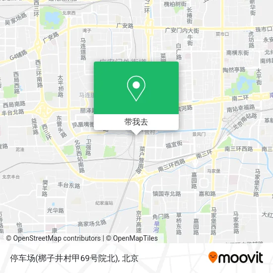 停车场(梆子井村甲69号院北)地图