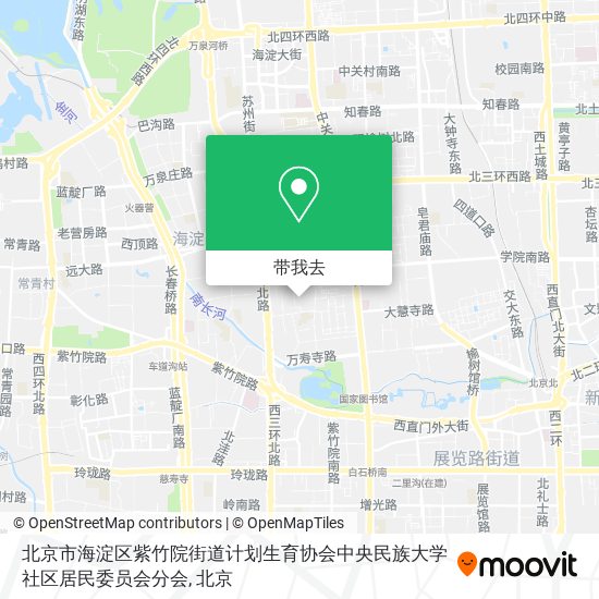 北京市海淀区紫竹院街道计划生育协会中央民族大学社区居民委员会分会地图