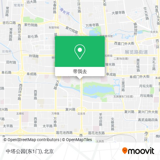 中塔公园(东1门)地图