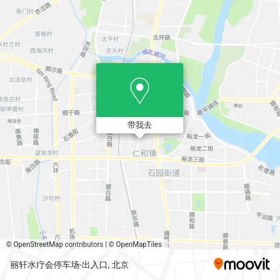 丽轩水疗会停车场-出入口地图