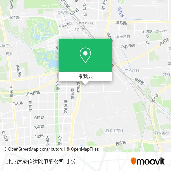 北京建成信达除甲醛公司地图
