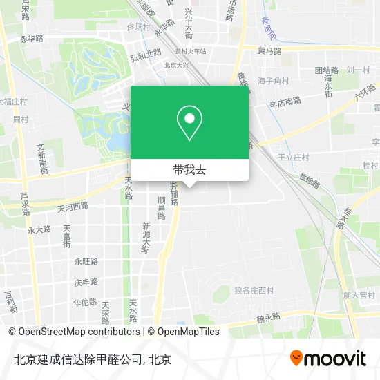 北京建成信达除甲醛公司地图