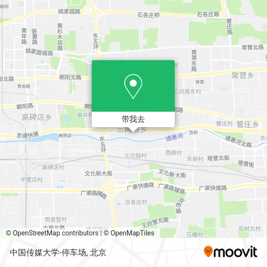 中国传媒大学-停车场地图