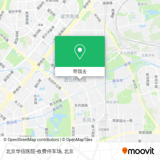 北京华信医院-收费停车场地图