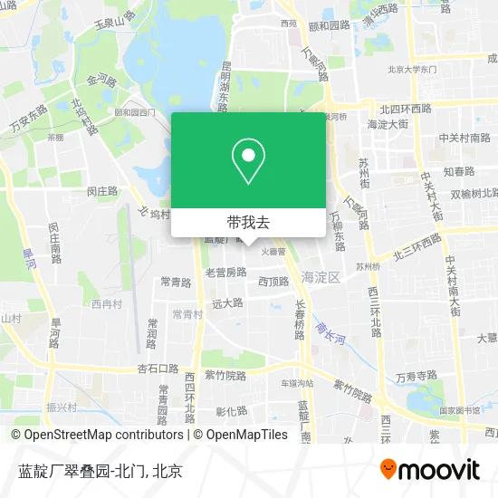 蓝靛厂翠叠园-北门地图