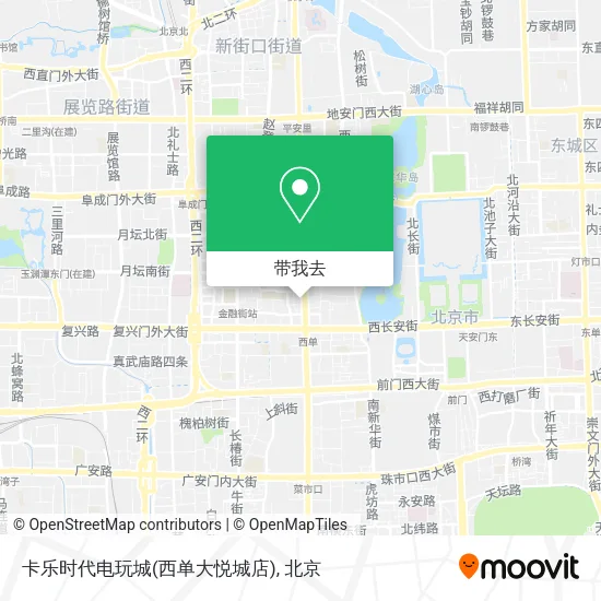 卡乐时代电玩城(西单大悦城店)地图