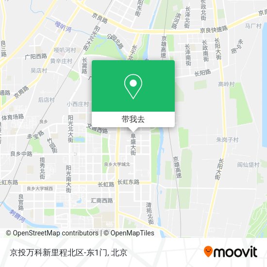 京投万科新里程北区-东1门地图