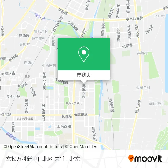 京投万科新里程北区-东1门地图