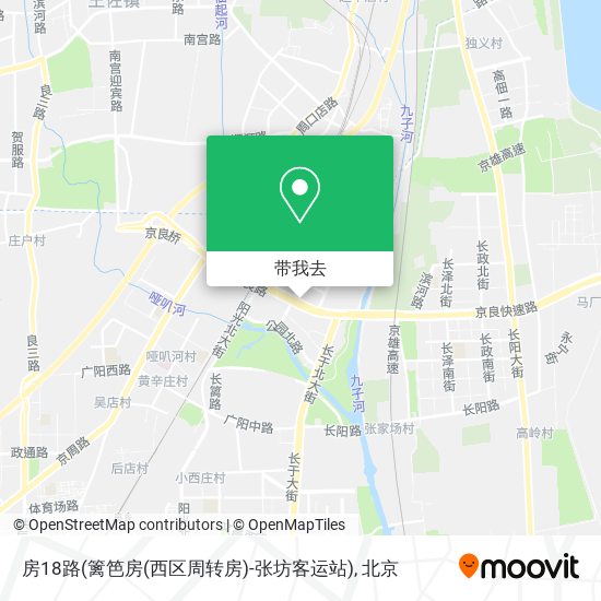 房18路(篱笆房(西区周转房)-张坊客运站)地图
