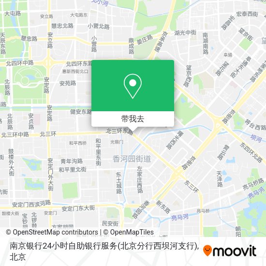 南京银行24小时自助银行服务(北京分行西坝河支行)地图