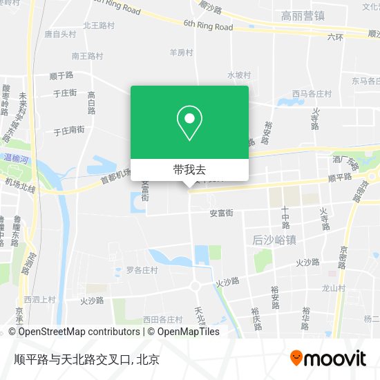 顺平路与天北路交叉口地图