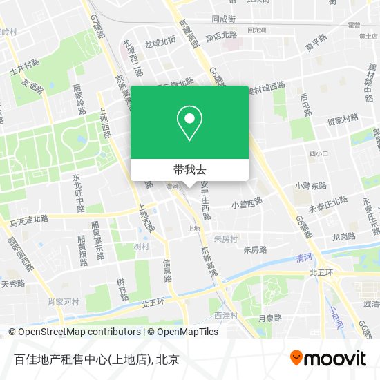 百佳地产租售中心(上地店)地图