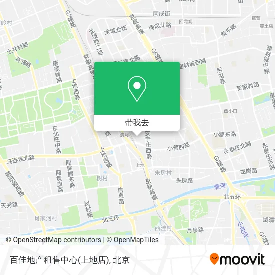 百佳地产租售中心(上地店)地图