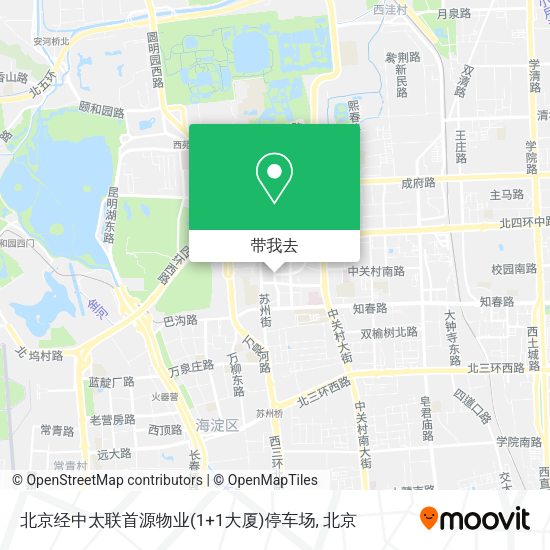 北京经中太联首源物业(1+1大厦)停车场地图