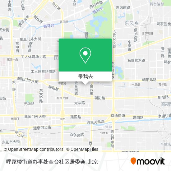 呼家楼街道办事处金台社区居委会地图