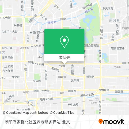 朝阳呼家楼北社区养老服务驿站地图