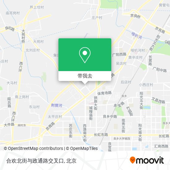 合欢北街与政通路交叉口地图