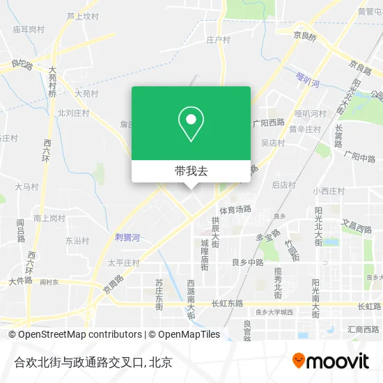 合欢北街与政通路交叉口地图