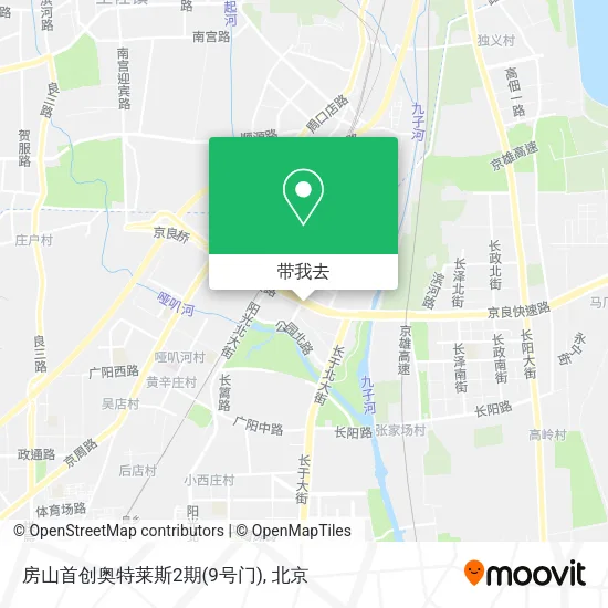 房山首创奥特莱斯2期(9号门)地图