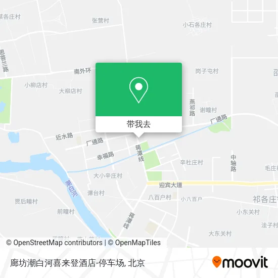 廊坊潮白河喜来登酒店-停车场地图