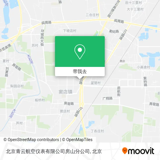 北京青云航空仪表有限公司房山分公司地图