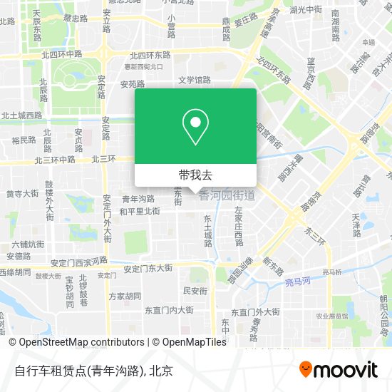 自行车租赁点(青年沟路)地图