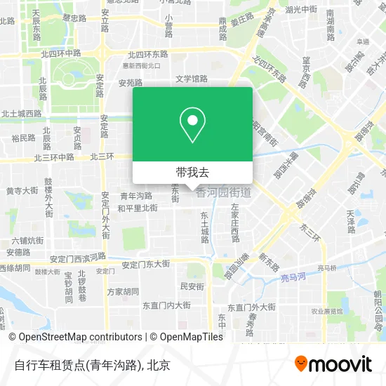 自行车租赁点(青年沟路)地图