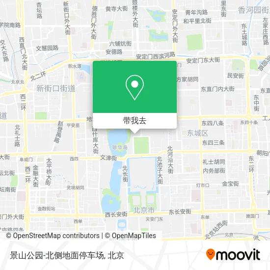 景山公园-北侧地面停车场地图
