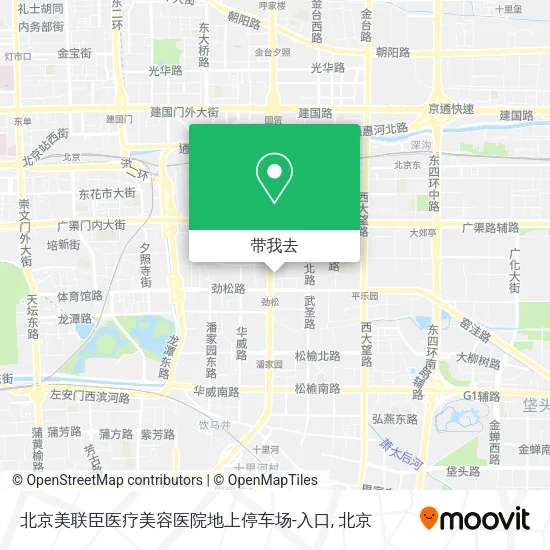 北京美联臣医疗美容医院地上停车场-入口地图